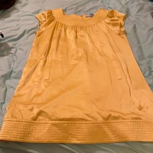 Canary yellow silk dress